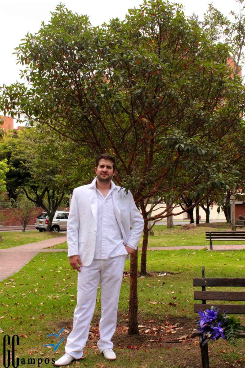 Traje blanco completo